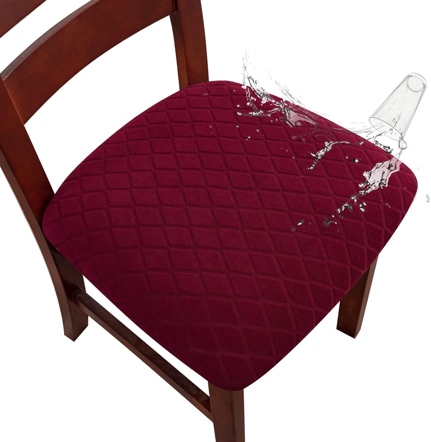 Genina Waterproof Chair Covers for Dining Room Chairs, 6 PCS