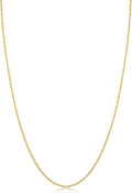 Womens 10k Yellow Gold Rope Chain Necklace - 14in Barely-There