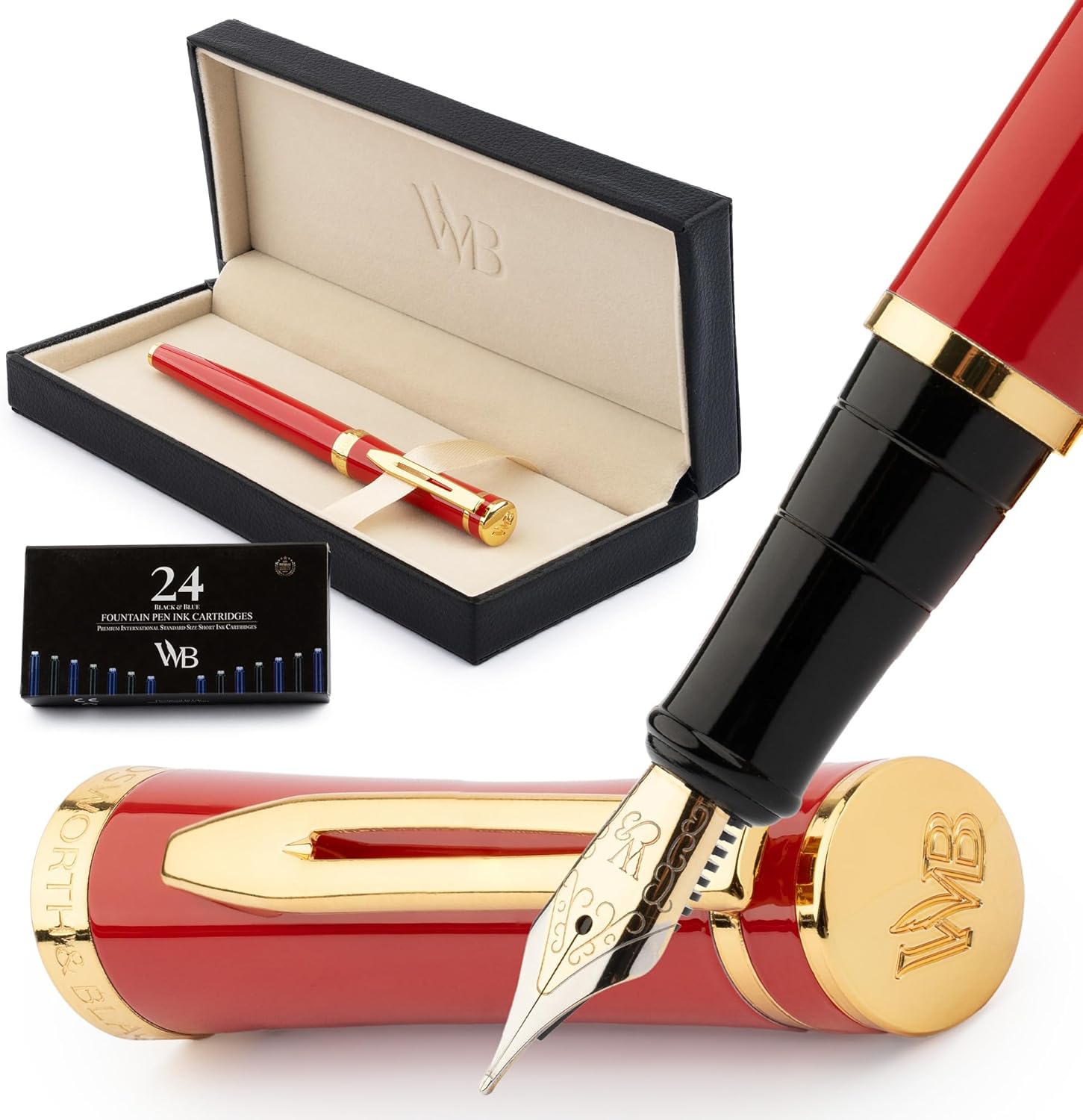 Elegant Wordsworth & Black Fountain Pen Set for Smooth Writing