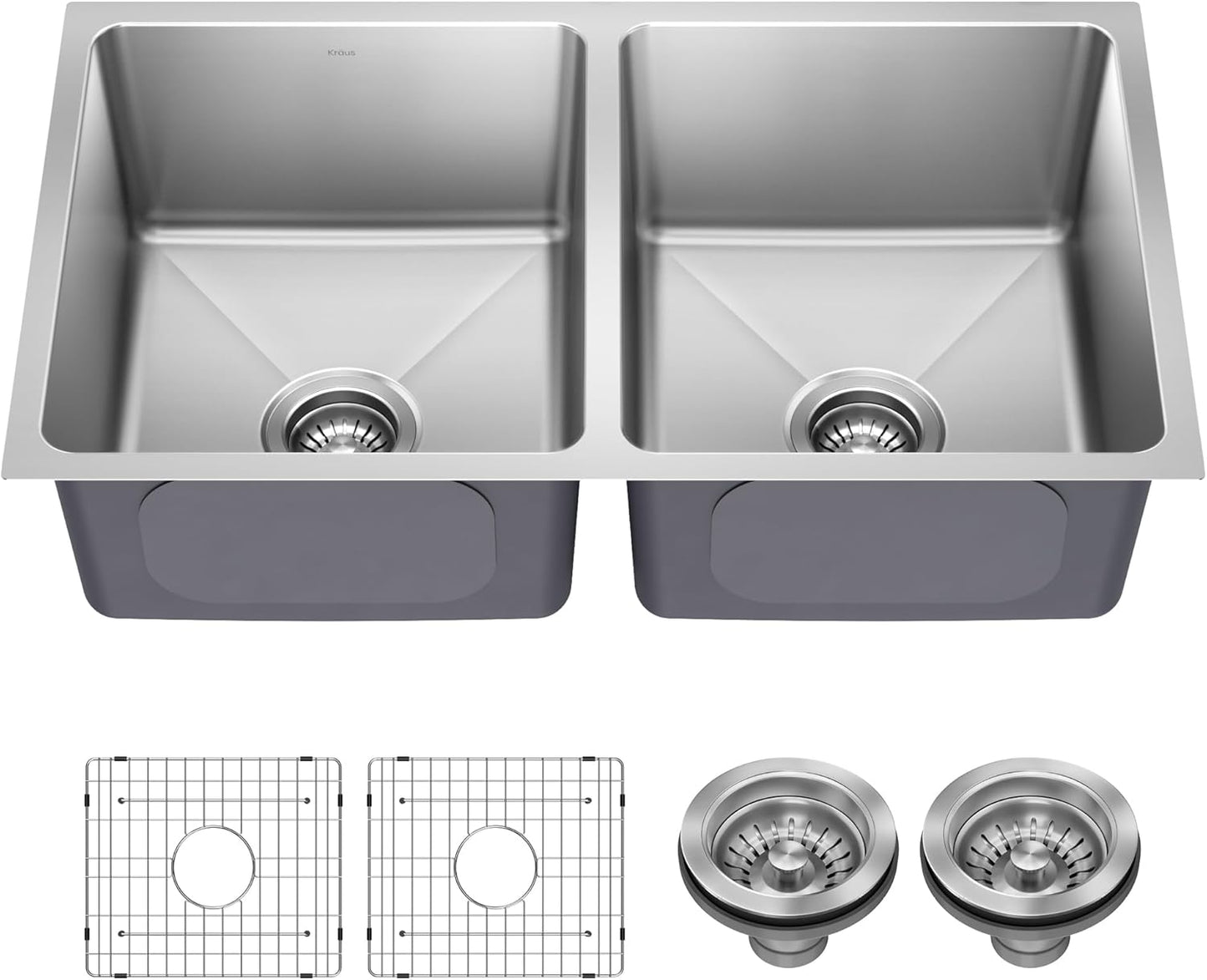 KRAUS Fairlane 33-inch Undermount Double Bowl Kitchen Sink
