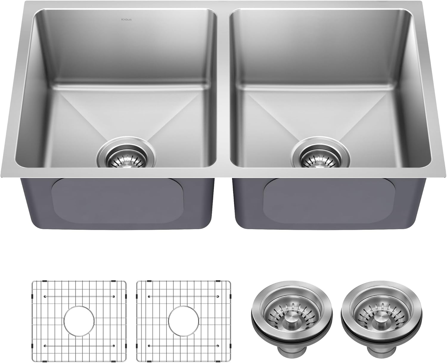 KRAUS Fairlane 33-inch Undermount Double Bowl Kitchen Sink