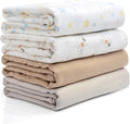 Organic Cotton 2-Layer Swaddle Blanket 4-Pack - Breathable Comfort