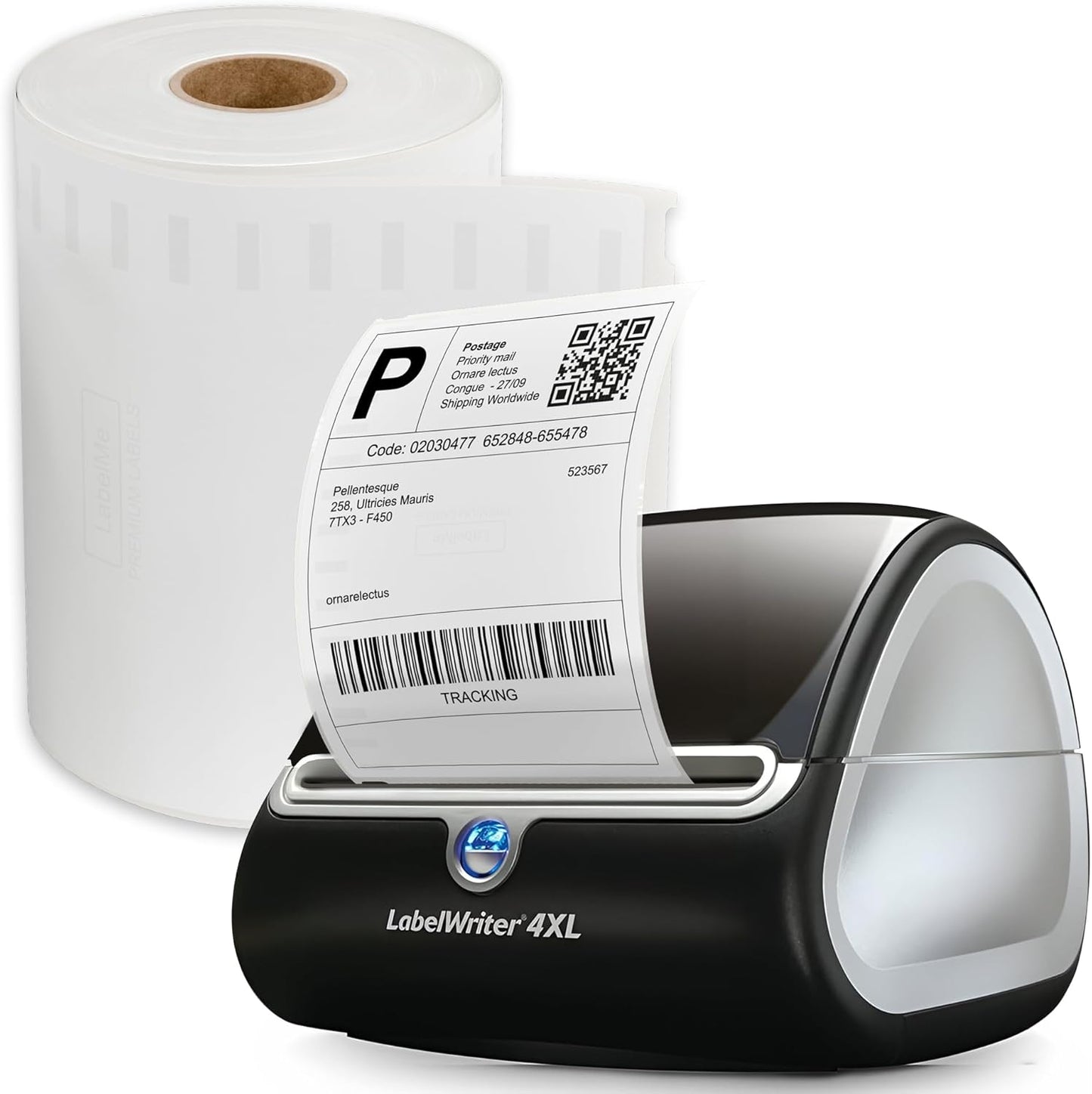 Dymo 4XL Compatible 4x6 Shipping Labels - Strong Adhesive Roll