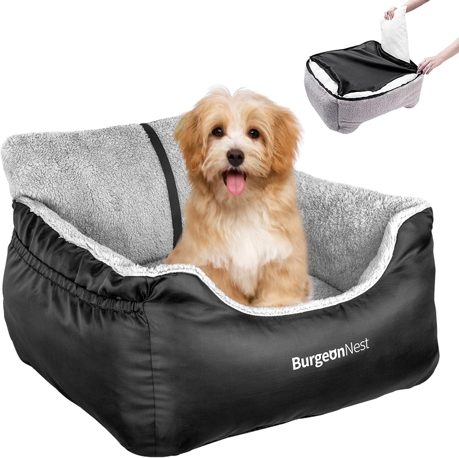 BurgeonNest Small Dog Car Seat: Washable & Portable