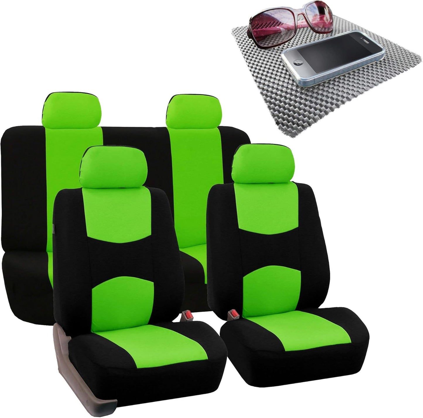 FH Group Bright Flat Cloth Full Set Automotive Seat Covers
