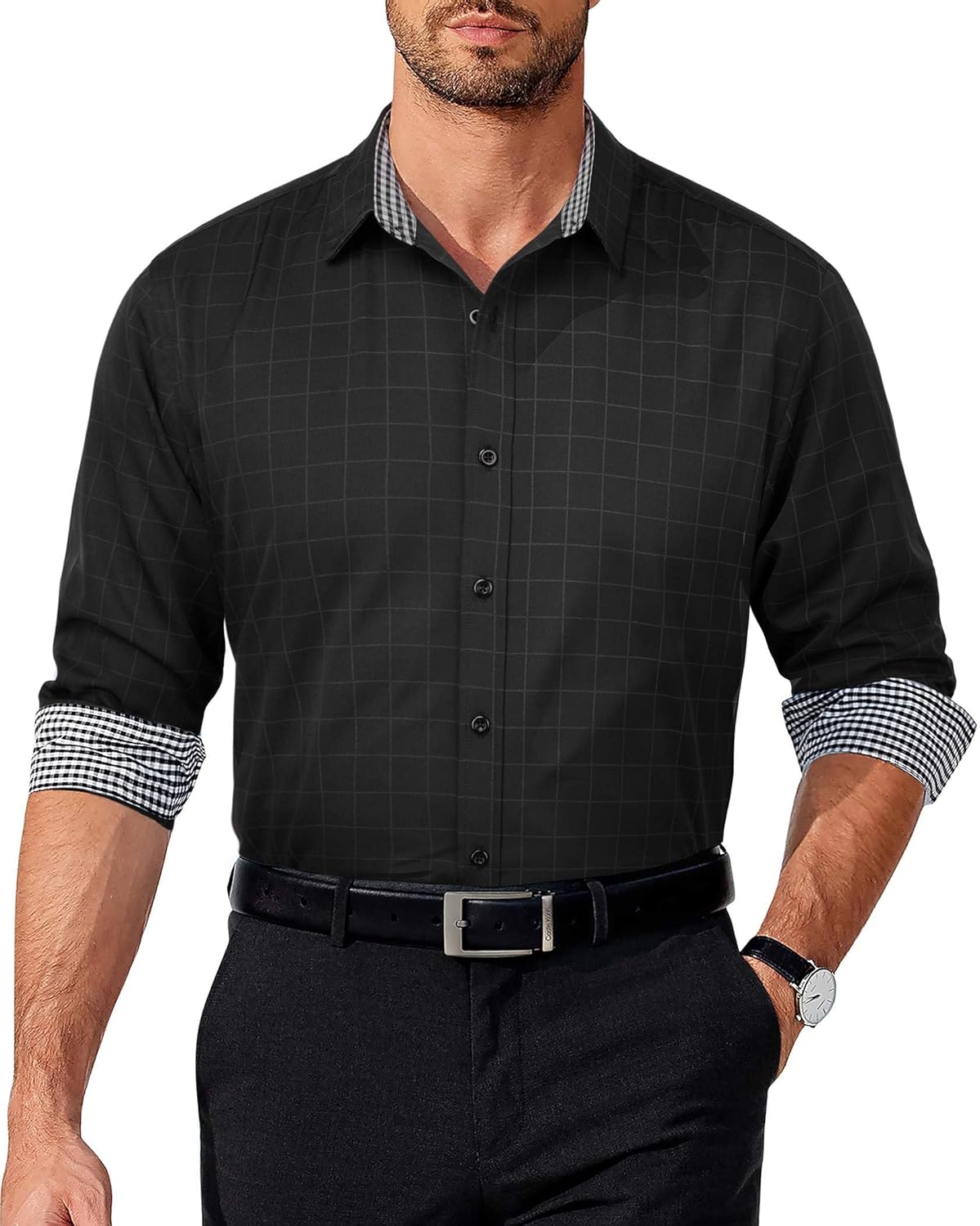 COOFANDY Men's Dress Shirt Long Sleeve Casual Button Down Style
