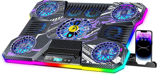 ChillCore Laptop Cooling Pad with 9 Fans and RGB Lights