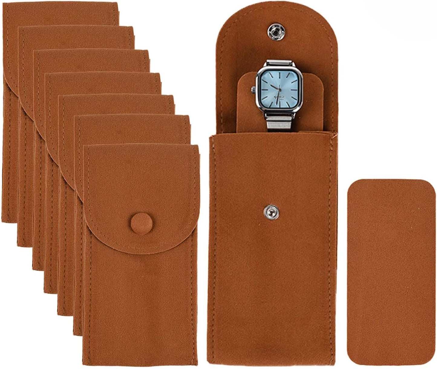 Travel in Style with 8Pcs Velvet Watch Pouch Set
