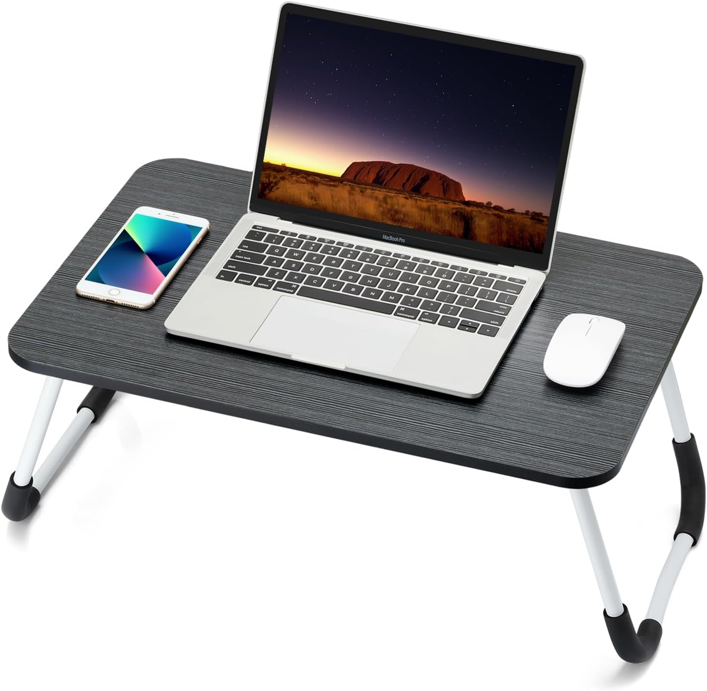 Portable Folding Lap Desk - Versatile & Elegant Black Tray
