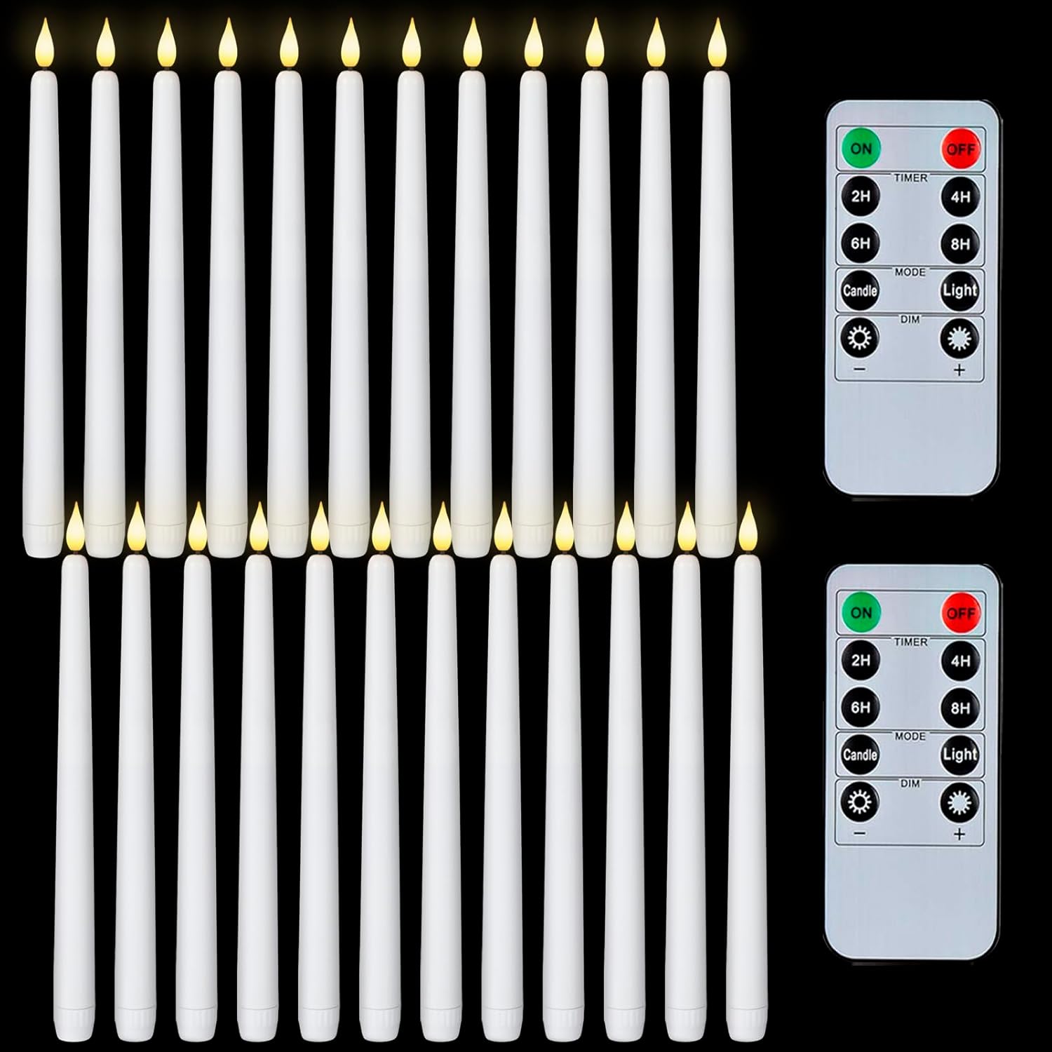 Flameless Taper Candles with Remote Timer for Every Occasion
