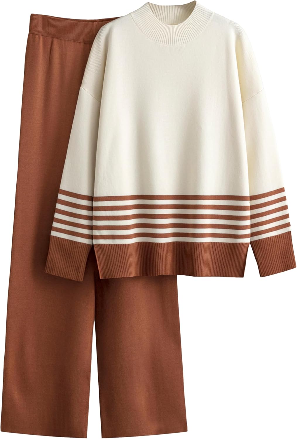 Tanming Women's Lounge Sets: Cozy Knitted Pullover & Pants