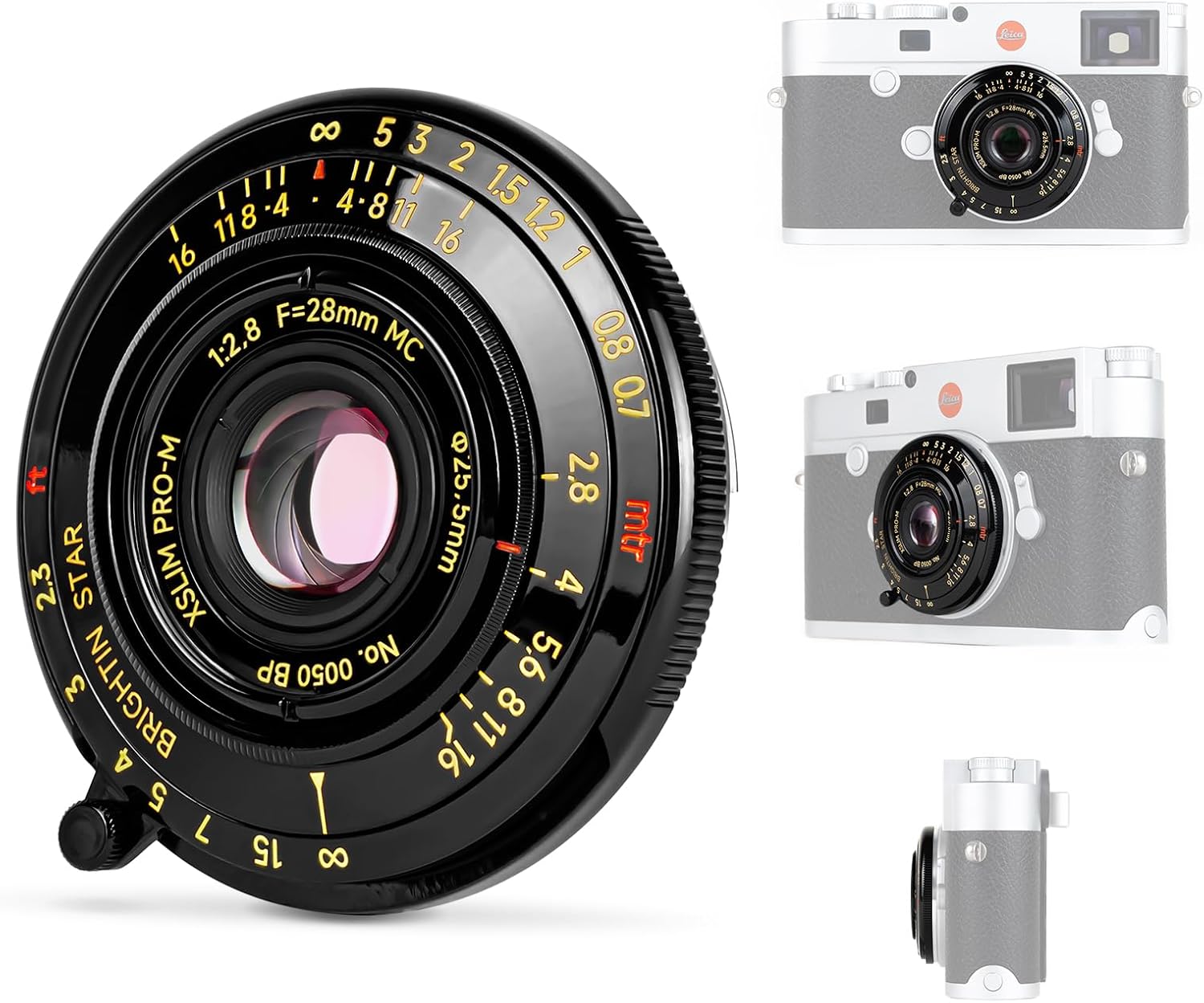 Brightin Star 28mm F2.8 Manual Focus Lens for Leica M Cameras