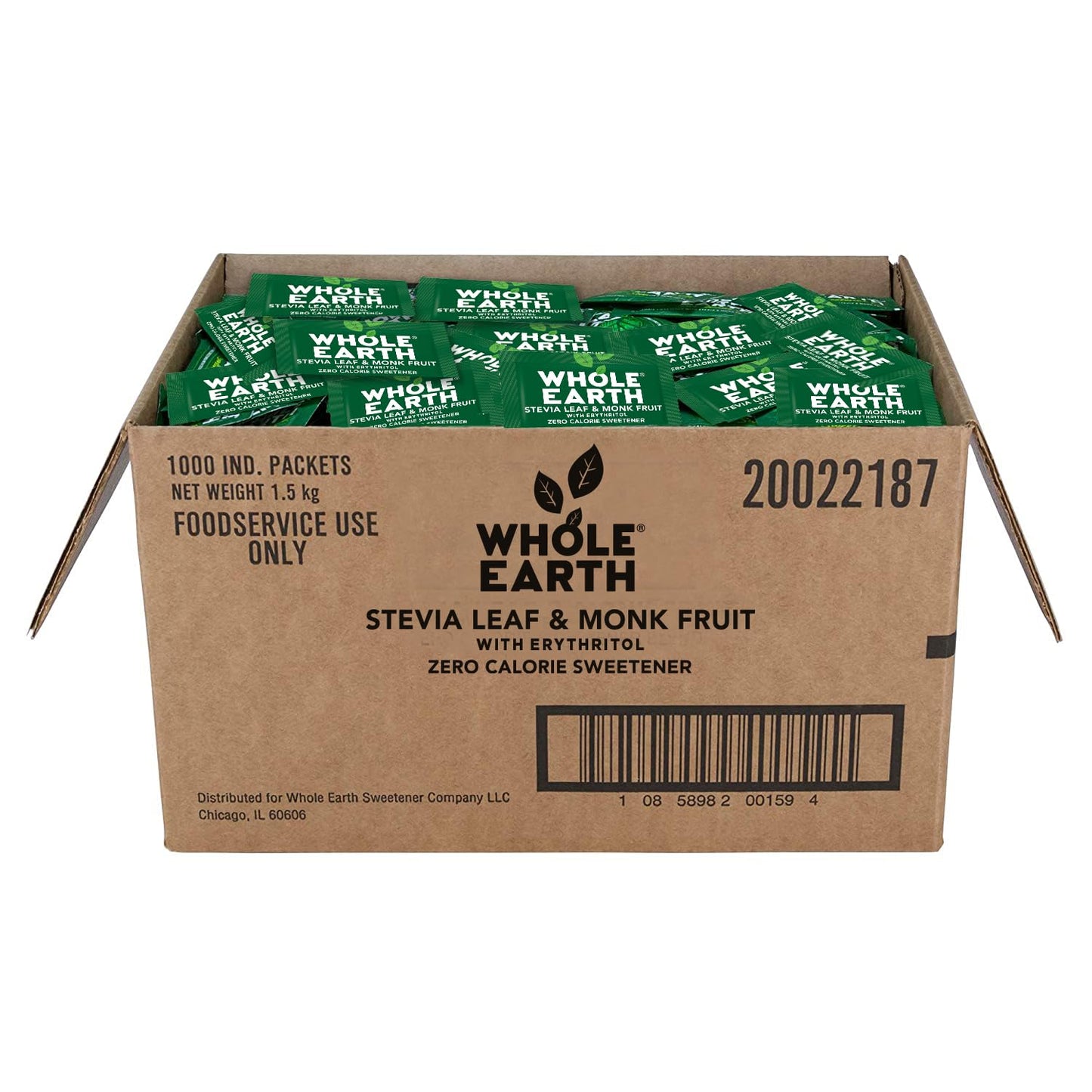 Whole Earth Stevia and Monk Fruit Sweetener Packets for Coffee