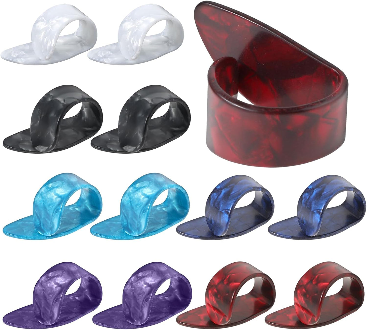 12Pcs Colorful Guitar Thumb Picks - Play with Precision! | Tucnoeu
