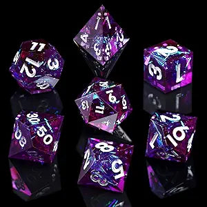 AUSPDICE D&D Dice Set - Sharp Edge Resin Polyhedral Dice