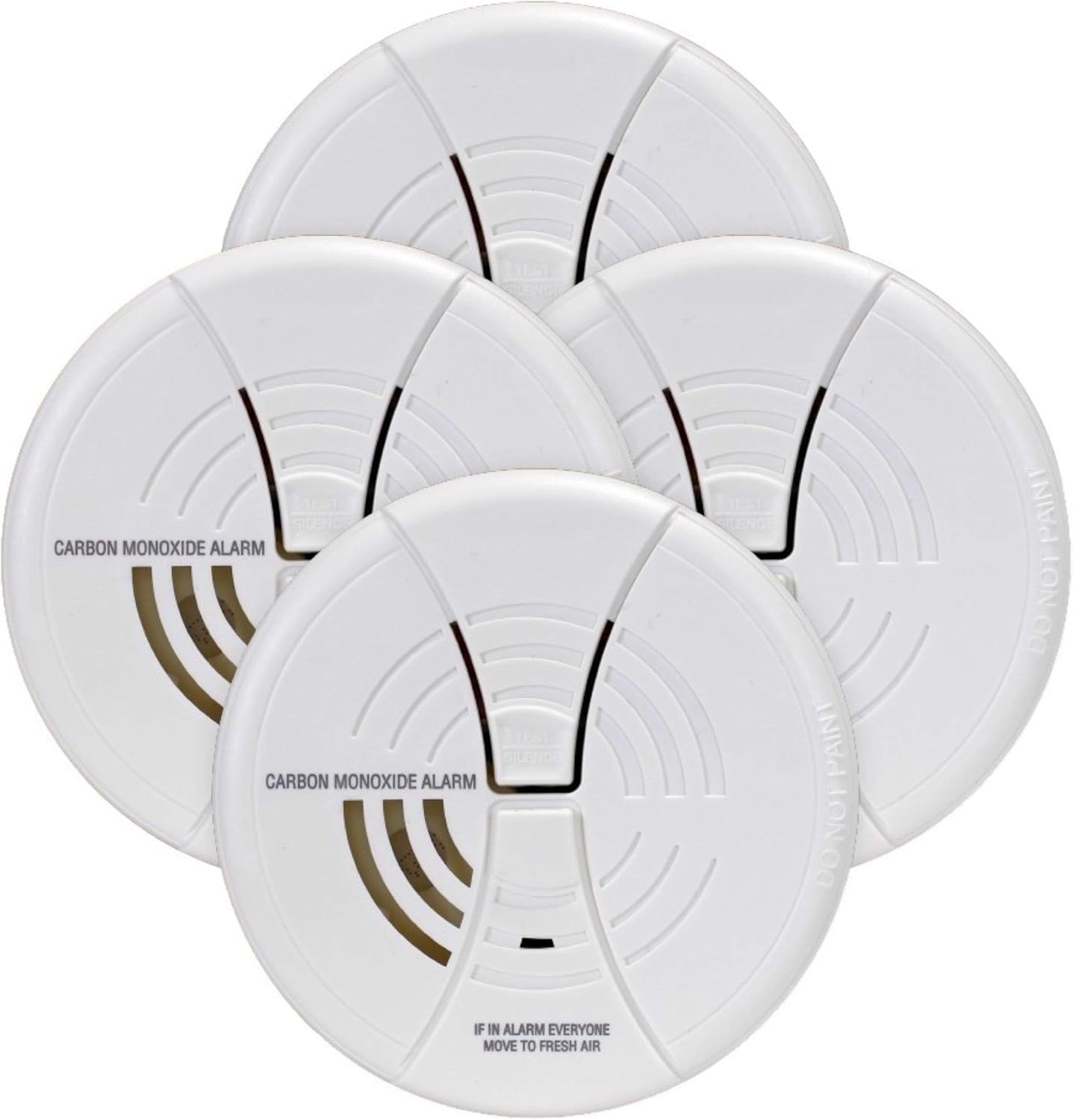 Family Gard Carbon Monoxide Alarm 4-Pack for Home Safety