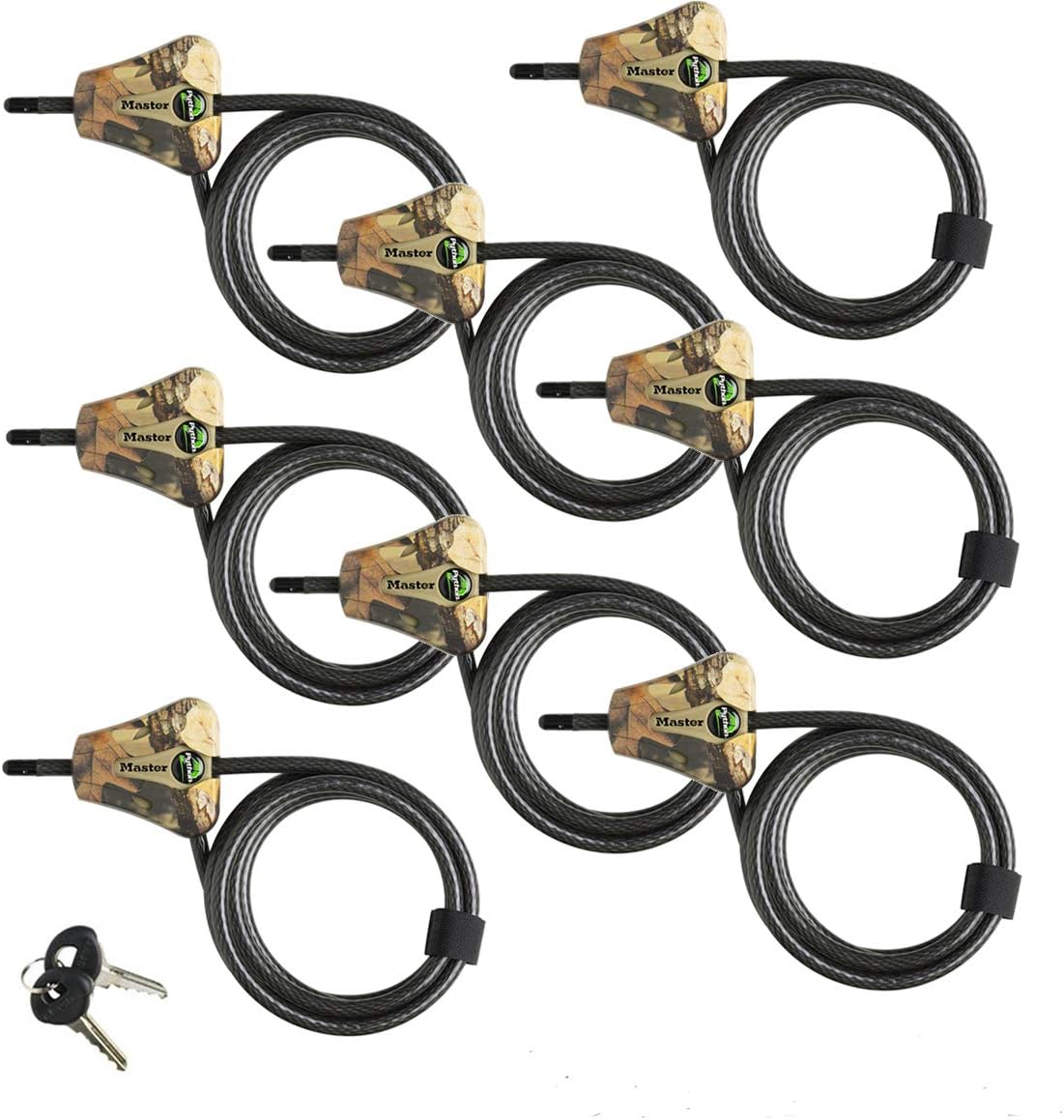 Master Lock Python Trail Camera Adjustable Cable Locks 8-Pack