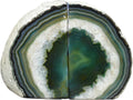 Agate Bookends Green Geode Pair - Heavy Duty Decorative Bookends