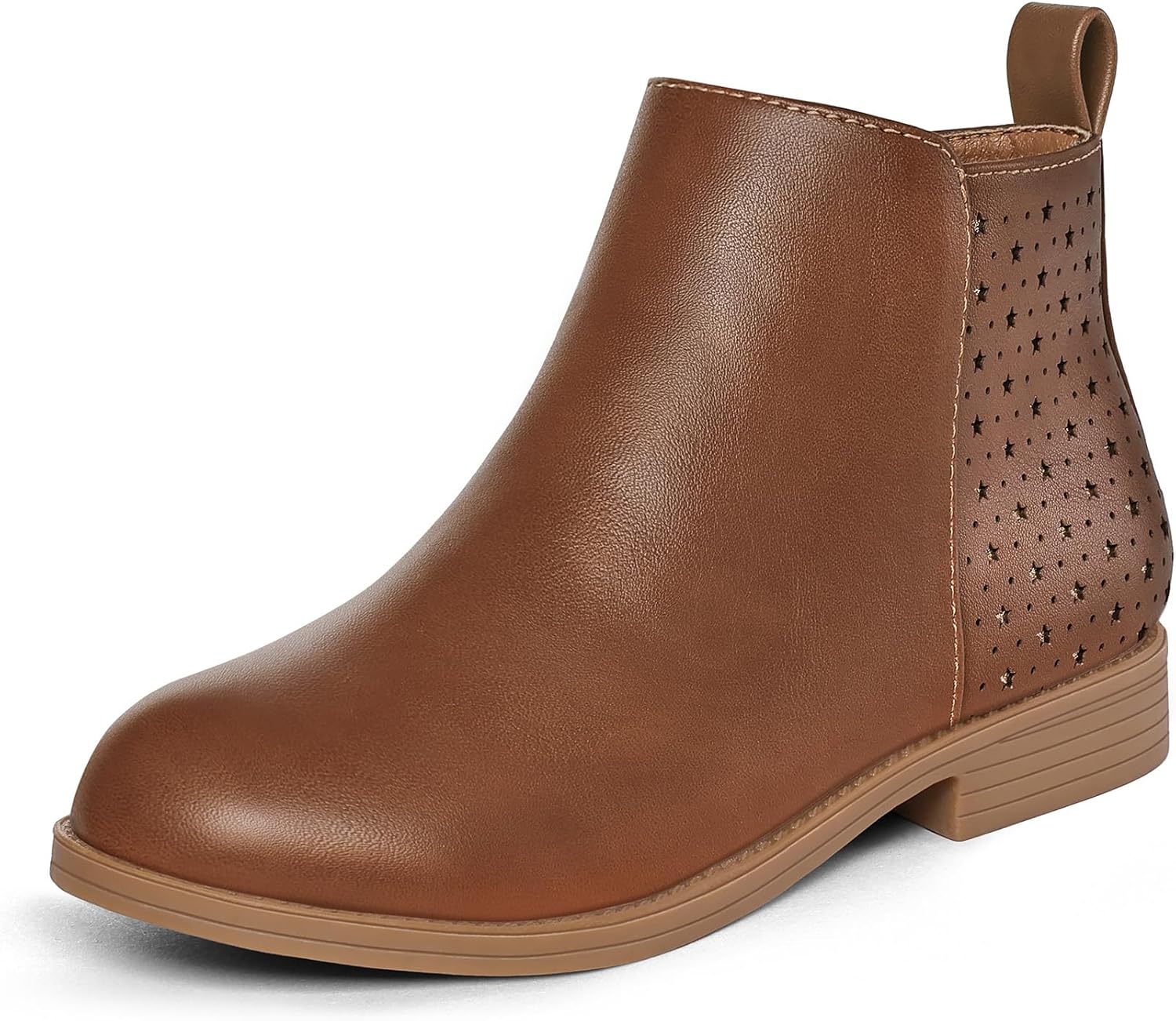 K KomForme Girls Ankle Boots with Side Zipper for Kids