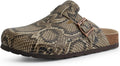 KIDMI Vegan Suede Clogs Leather Mules Unisex - Cork Footbed Comfort