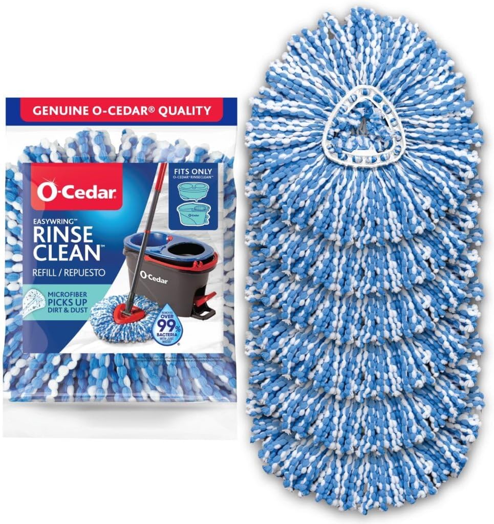O-Cedar RinseClean Spin Mop Microfiber Refill for Easy Cleaning