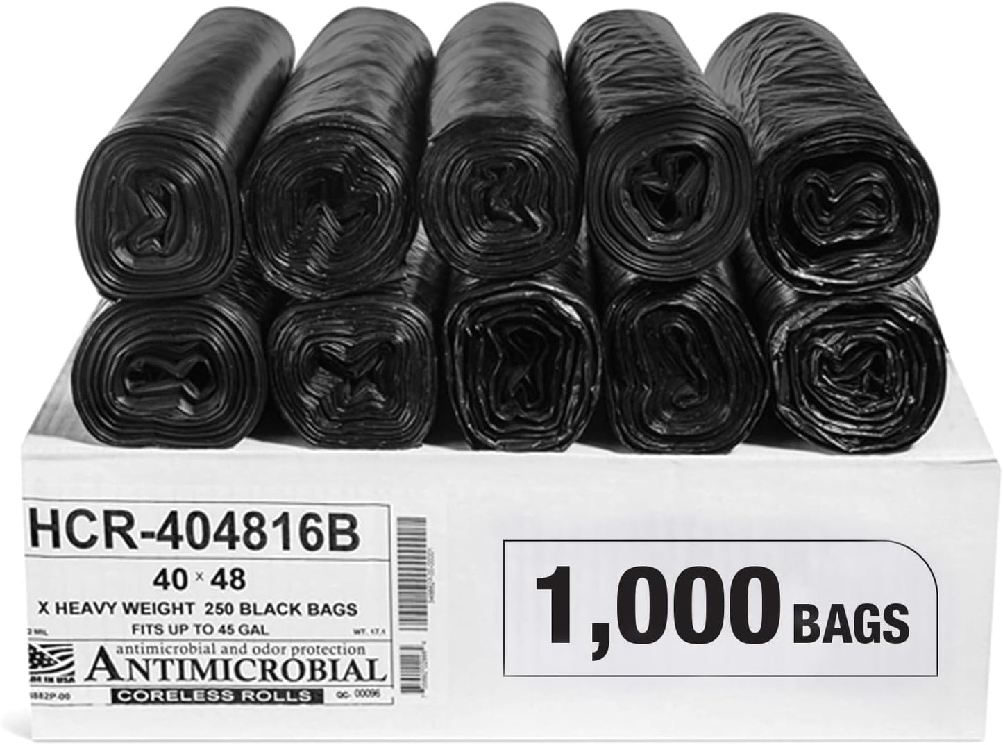 Aluf Plastics 45 Gallon Trash Bags - Tough & Affordable