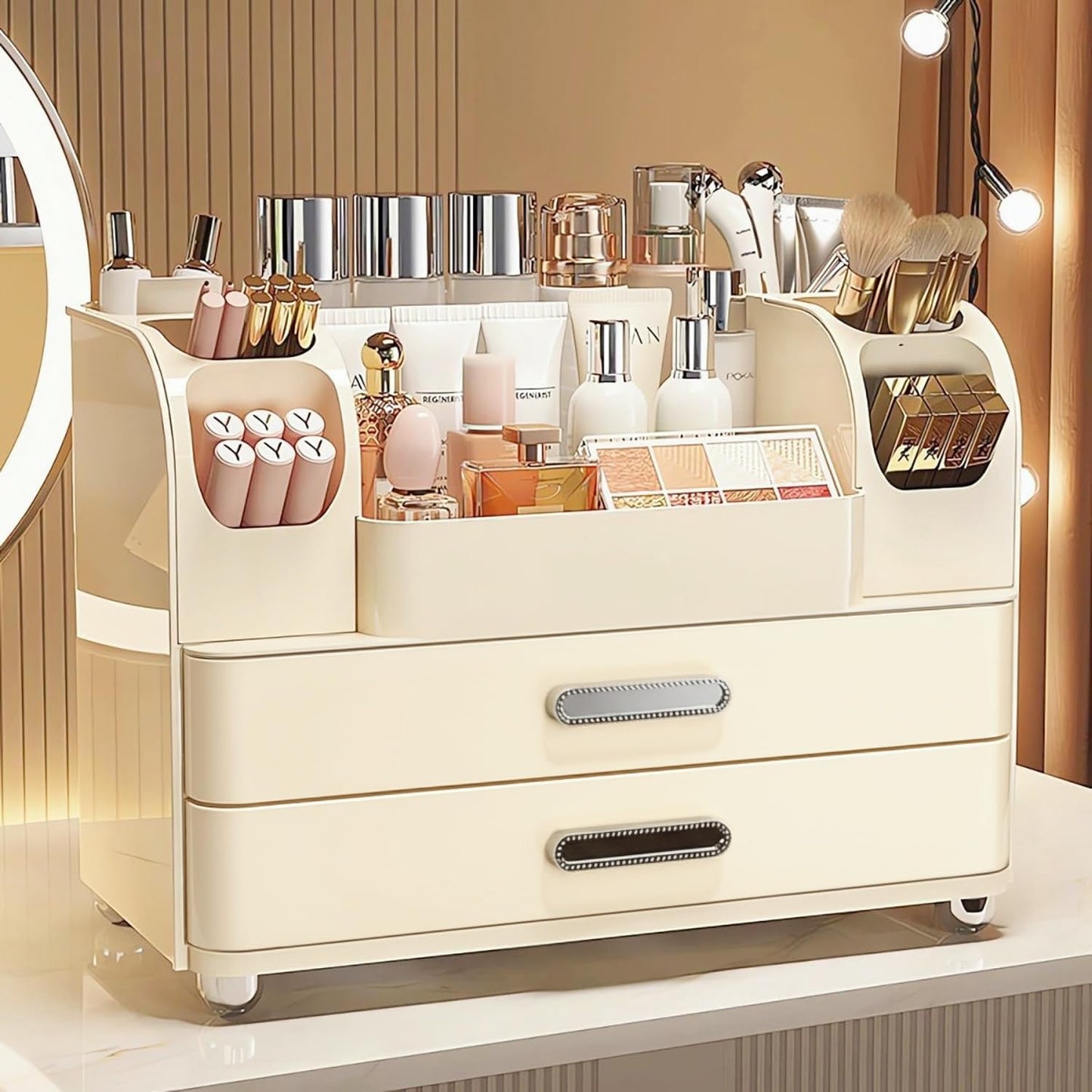 Makeup Organizer with Drawers for Vanity and Skincare Storage