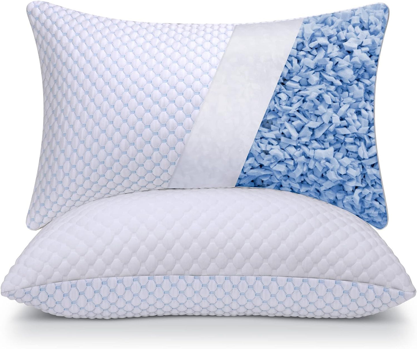 OSBED Cooling Shredded Memory Foam Pillows Set - Adjustable Comfort