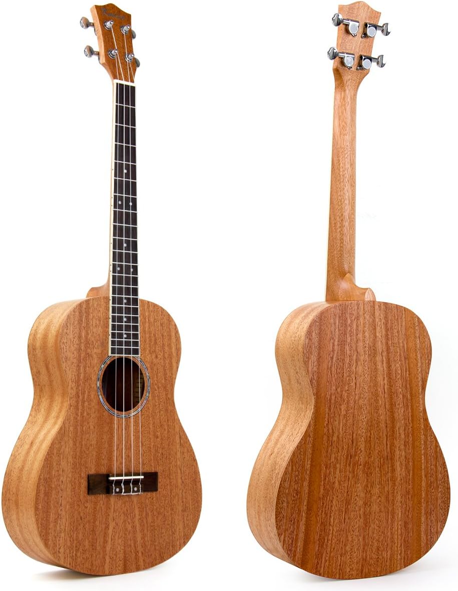 Kmise Baritone Ukulele 30 Inch Mahogany 4 String Hawaii Guitar