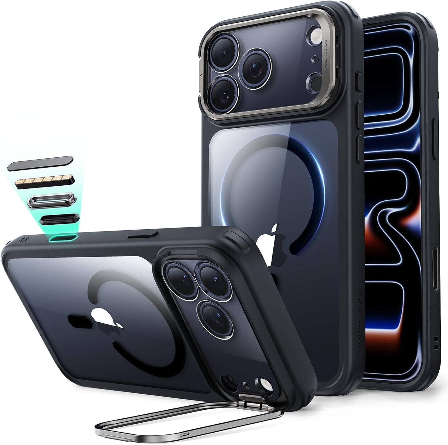 ESR iPhone 17 Pro Case with Stash Stand and Military-Grade Protection