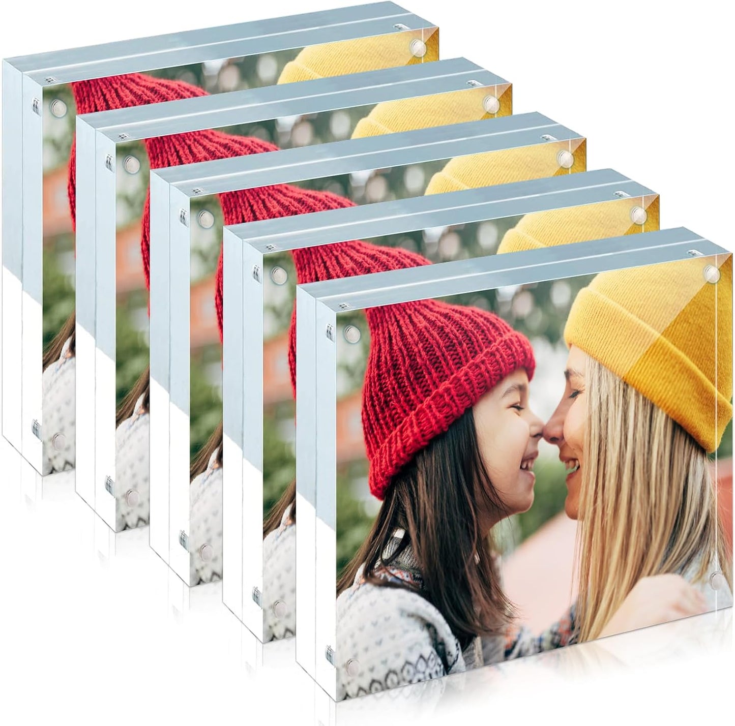 ILXY 5 Pack Acrylic Frame 5x5 for Stunning Photo Displays