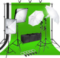 LimoStudio Photo Video Studio Light Kit - Complete 3-Backdrop Set