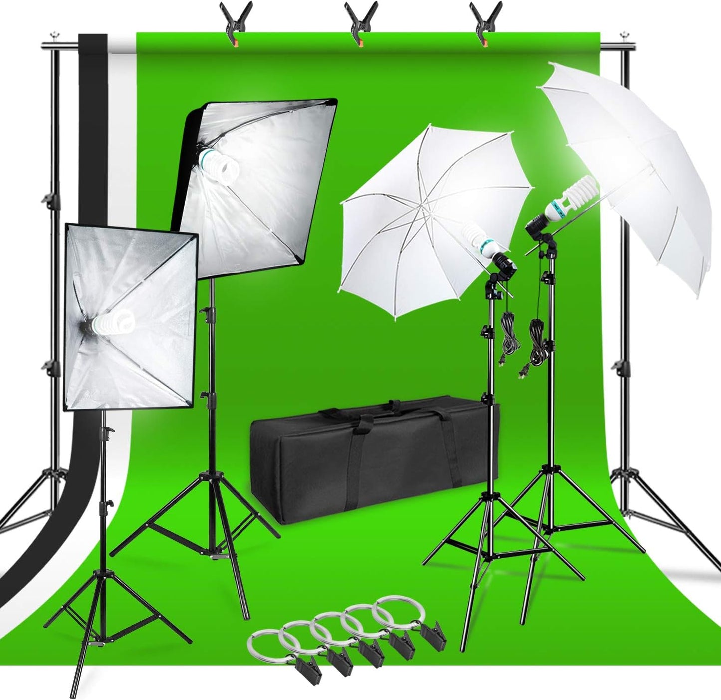 LimoStudio Photo Video Studio Light Kit with Backdrops and Stands