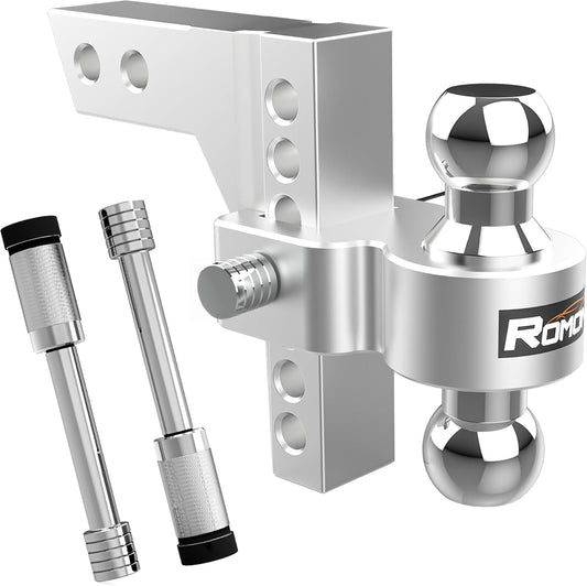 Romon Adjustable Trailer Hitch Mount with 2in and 2-5/16in Ball