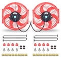 10 Inch Universal Slim Fan Push Pull Electric Radiator 12V 80W - Dual