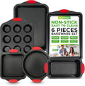 NutriChef Baking Set 6-Piece Nonstick Bakeware - Versatile Starter Set