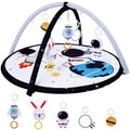 Space-Themed Baby Play Gym Tummy Time Mat - Sensory Play for Infants