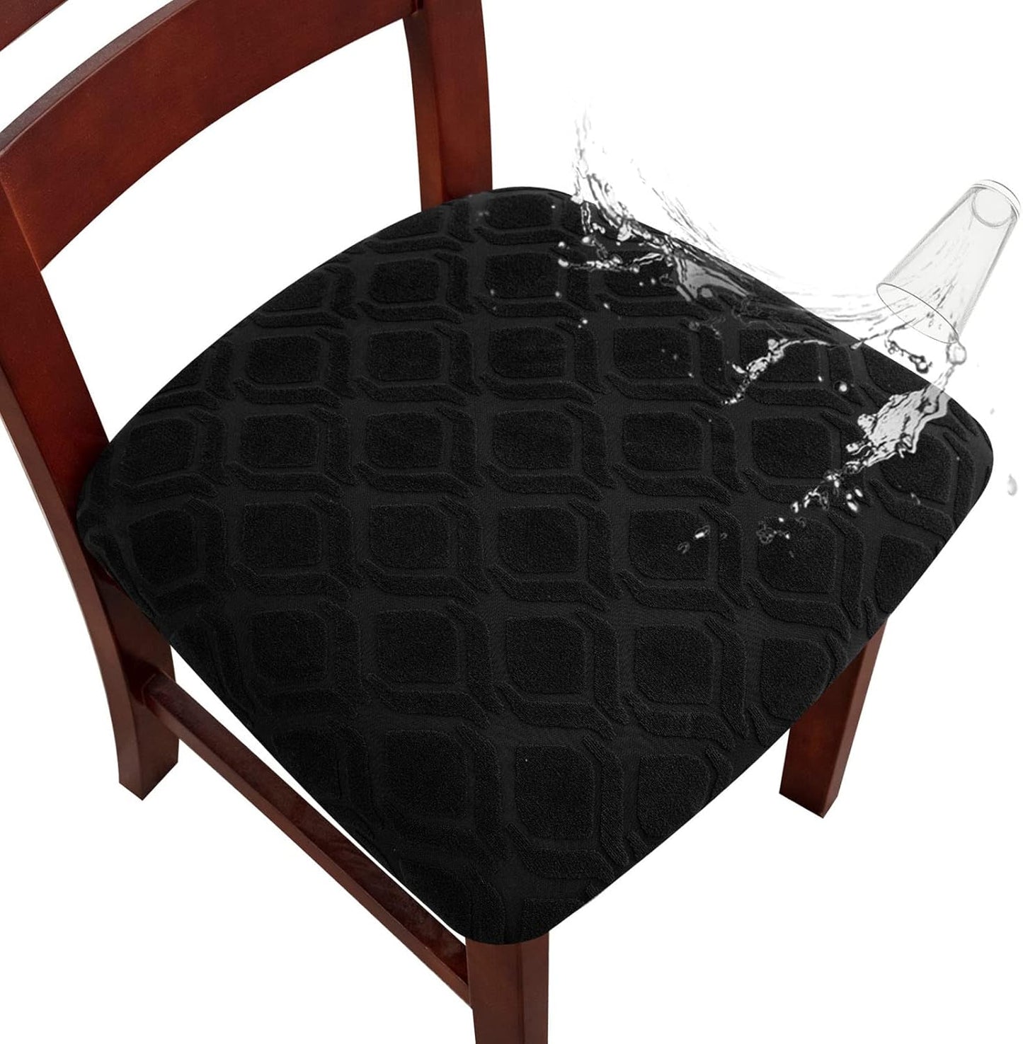 Genina Waterproof Chair Covers for Dining Room Chairs, 6 PCS