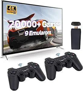 Wireless Retro Game Console with 20000+ Built-in Games and 4K Output