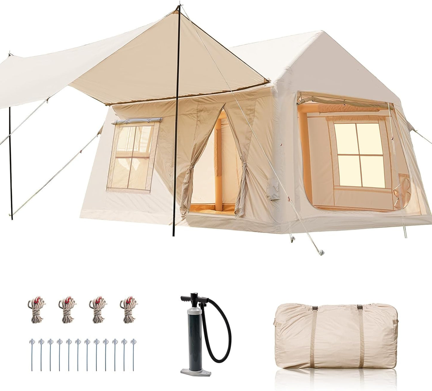 Inflatable Tents for Camping: Large 4 Season Glamping Tent