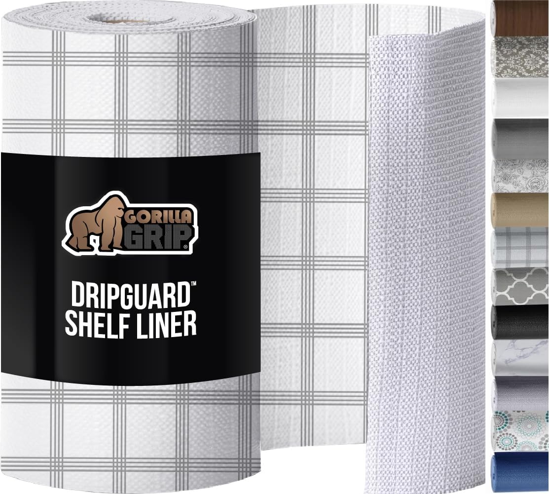 GORILLA GRIP DripGuard Shelf Liner for Kitchen Cabinets
