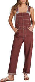Stylish Loose Fit Denim Overalls for Women - Casual Jumpsuit