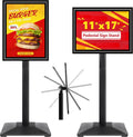 Pedestal Sign Holder Stand 11x17in Adjustable Floor Stand - Stable