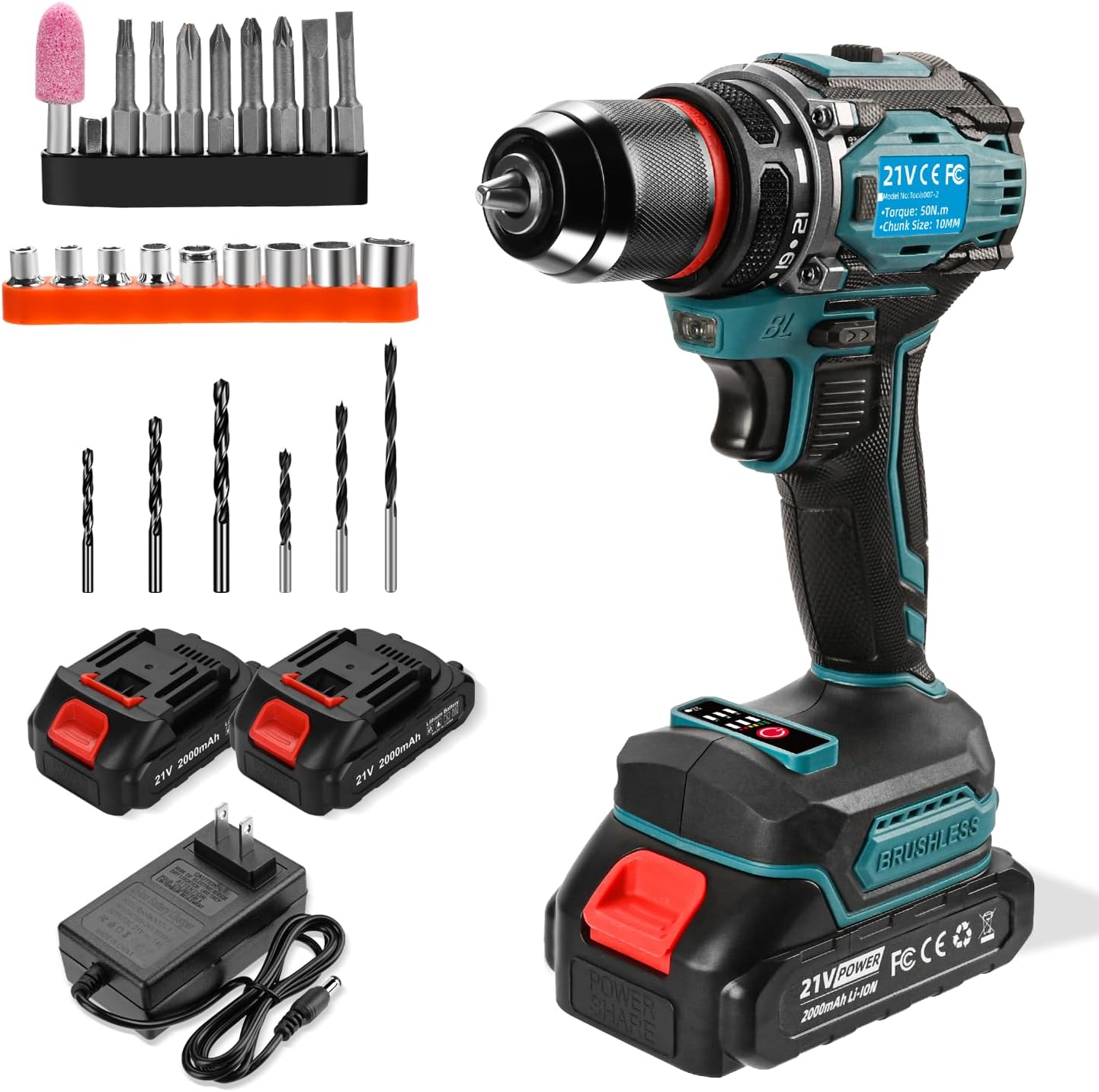 Cordless Drills Set with 21V Power Drill for DIY Projects