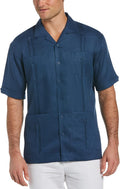 Cubavera Men's Linen Short Sleeve Guayabera Shirt with Pockets