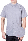 Visive Mens Short Sleeve Button Down Novelty Print Shirts