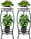 Plant Stands Indoor Outdoor 2-Pack 2-Tier 27.1in Tall Corner Plant