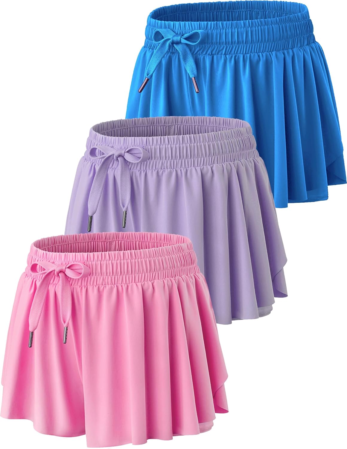 3 Pack Womens Flowy Running Shorts for Trendy Athletic Wear