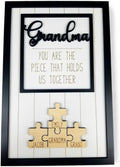 Personalized Mom Puzzle Sign with Custom Kids Names - Gift for Mom