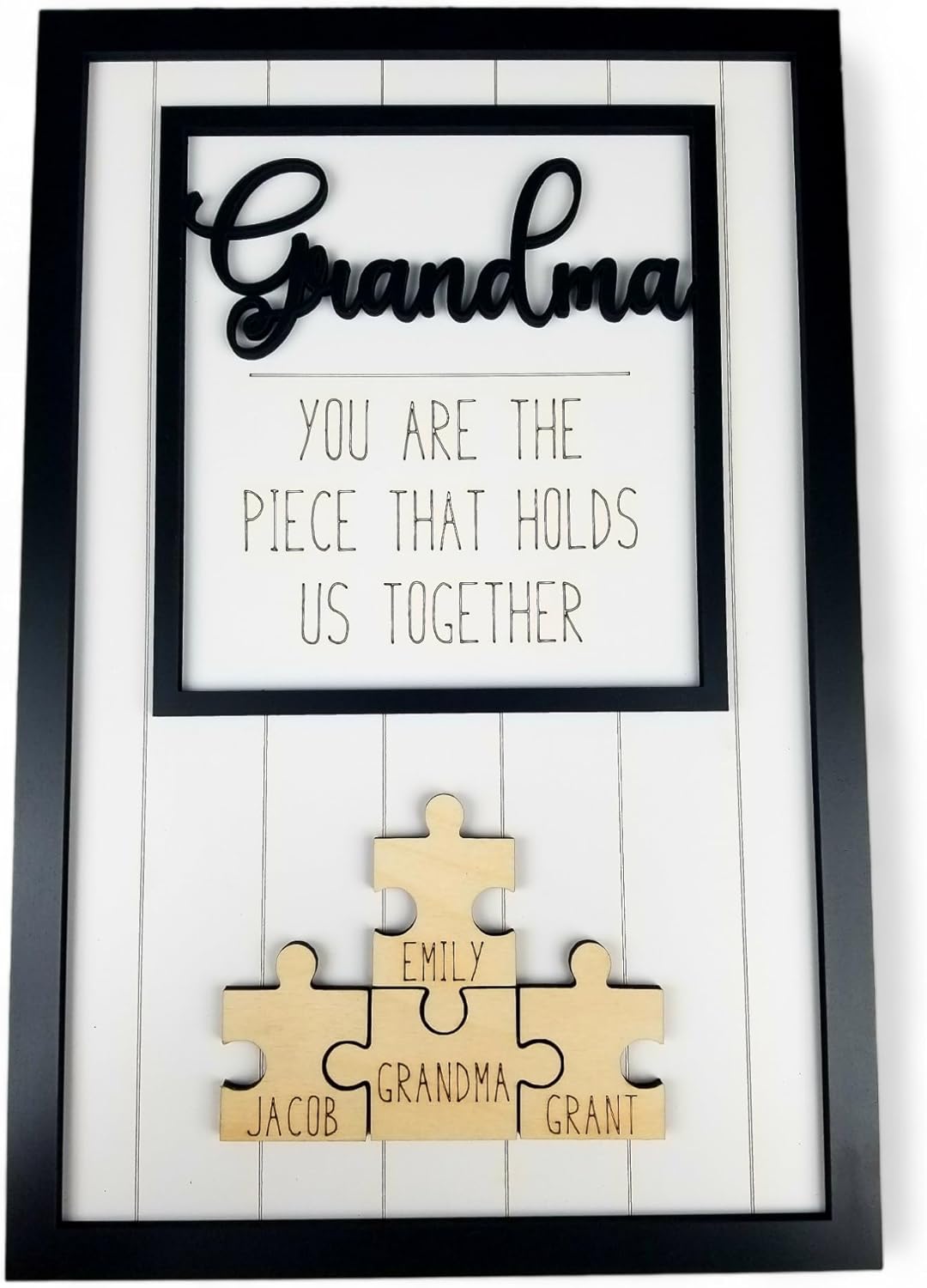 Personalized Mom Puzzle Sign with Custom Kids Names for Gifts